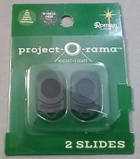 1 Pack of 2 Project-O-Rama Projector Night Light Slides Christmas New Year