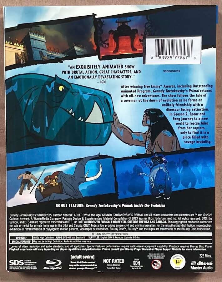 Genndy Tartakovsky's Primal: The Complete Second Season Blu