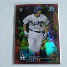 2016 Bowman Chrome National Refractor Red Corey Seager 4/5 RC