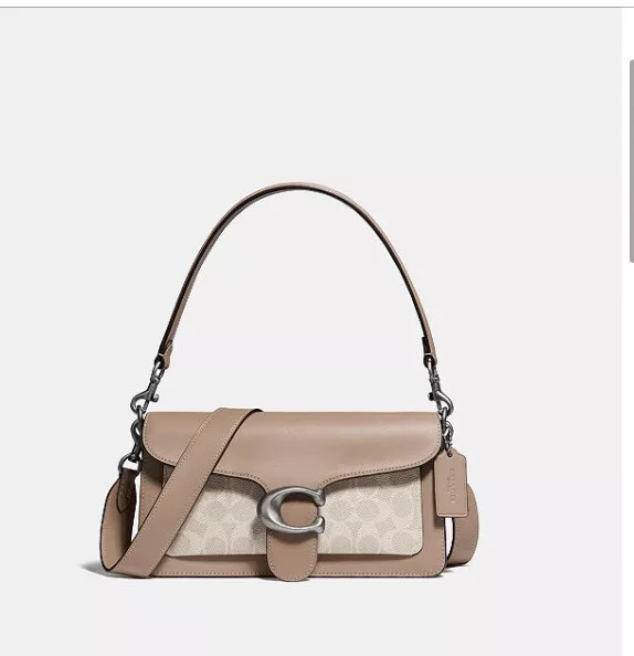 Shop COACH Tabby Signature Coated Canvas & Leather Shoulder Bag