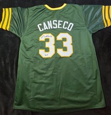 Jose Canseco Oakland Athletics Signed Custom Jersey Beckett Cert.