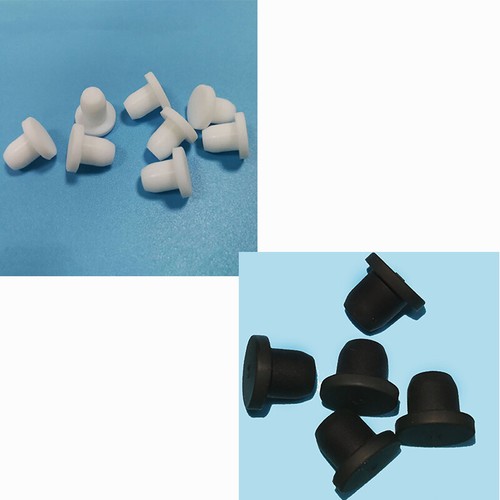 Rubber Hole Plugs 2.7-14mm Push In Compression Stem Solid Black&White Panel Plug - Picture 2 of 12