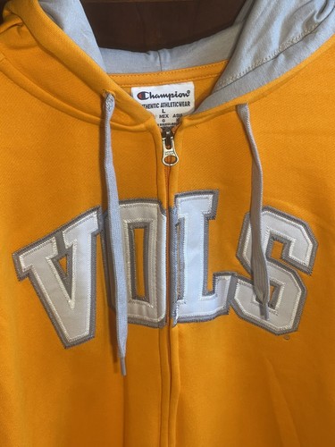 Vintage Tennessee Volunteers Hoodie Mens Large Full Zip Embroidered Logo - Picture 2 of 5