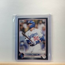 2022 TOPPS Series 1 Baseball Mookie Betts base paper ROYAL BLUE card # 50