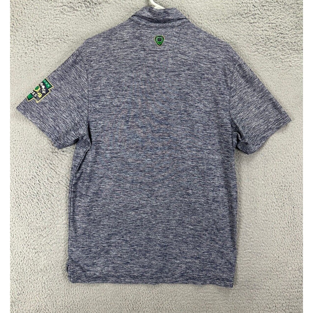 Under Armour Heat Gear Polo Shirt Mens Medium Blue Irish Shamrock Series Golf