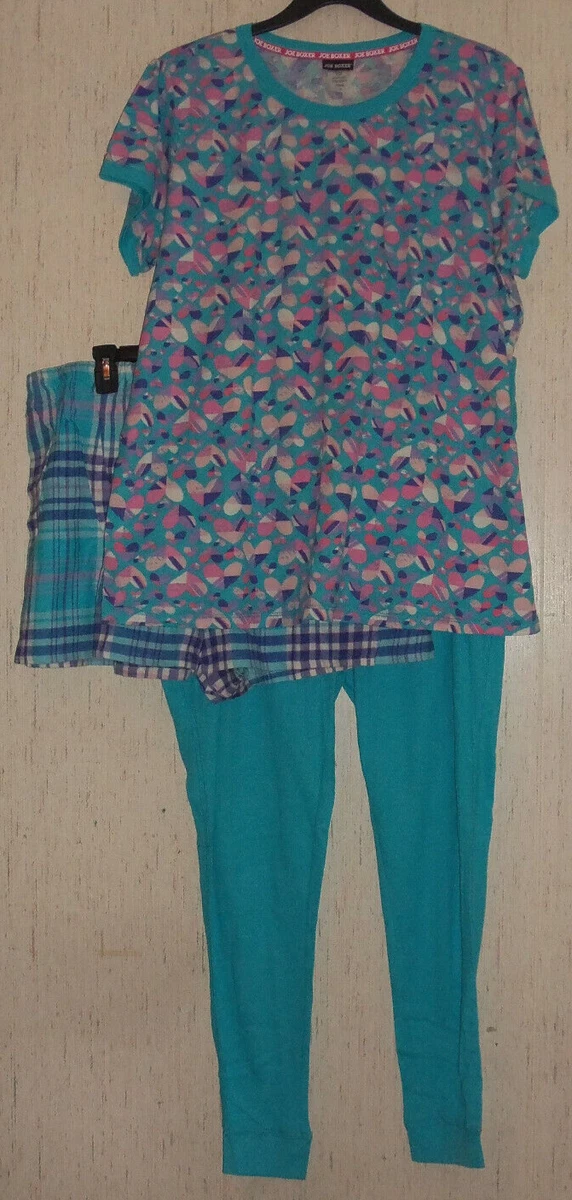 NWT WOMENS JOE BOXER 3 PIECE LIGHTWEIGHT THERMAL KNIT PAJAMA SET