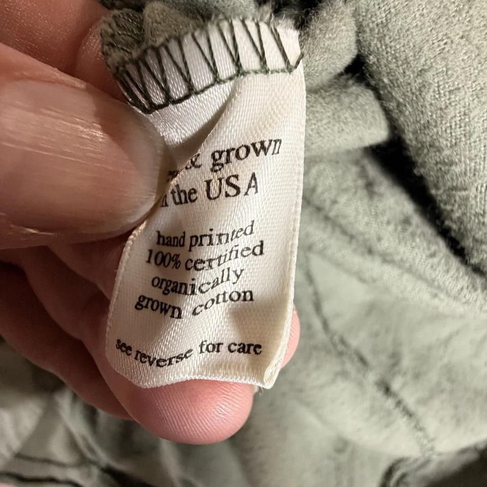 Top de algodón orgánico pintado a mano Blue Fish Barclay para mujer 1 verde de colección Lagenlook Foto 4 de 4