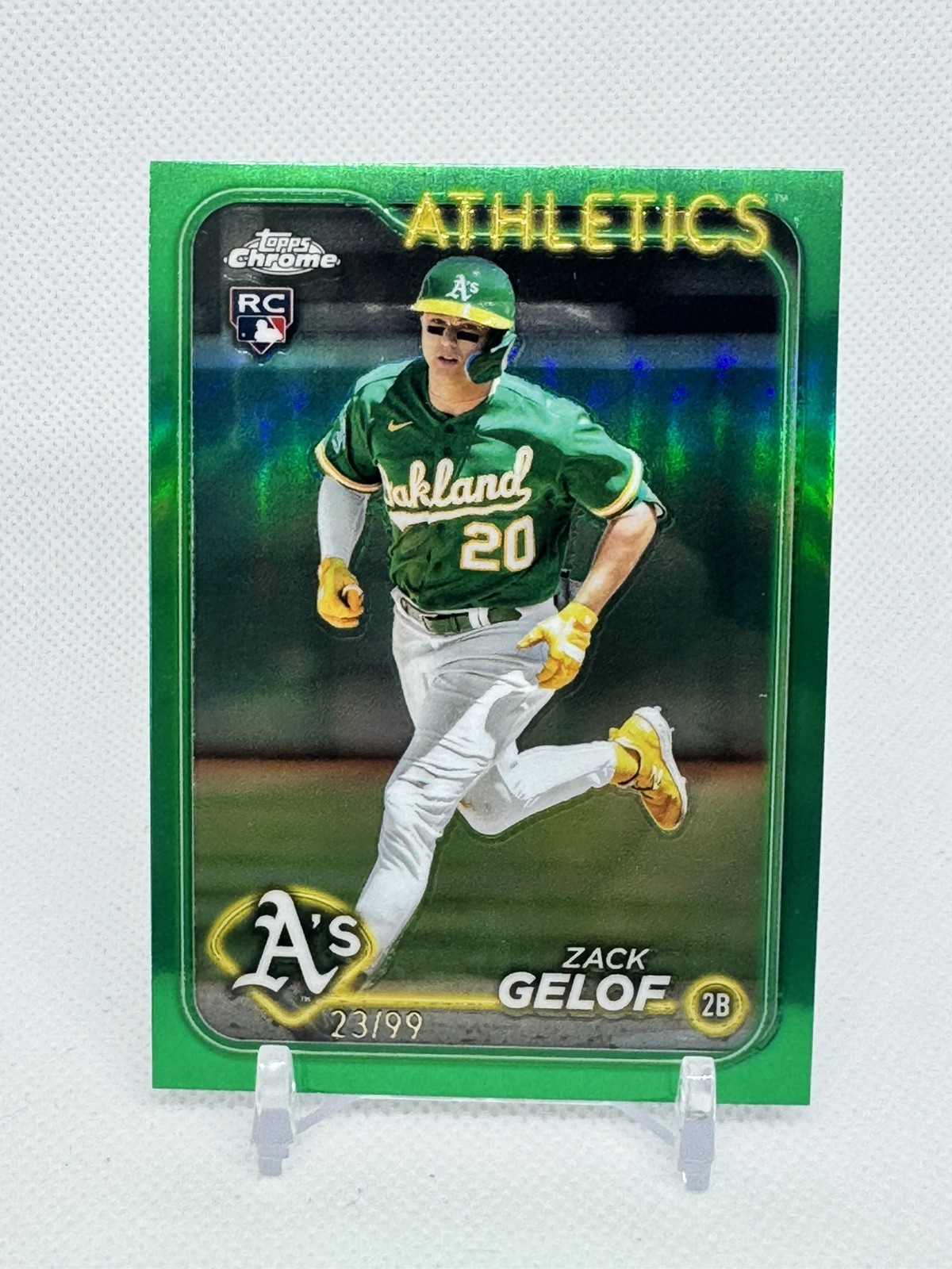 2024 Topps Chrome #282 Zack Gelof Green Refractors /99 !! Rookie RC