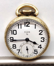Vintage Elgin Grade 573 Gold Filled Pocket Watch Running - FREE SHIPPING