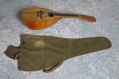 Alte Mandoline Saiteninstrument mit Original Tasche Fundzustand 20/30er Vintage