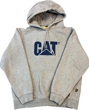 Caterpillar CAT Men's Gray Hooded Sweatshirt Hoodie Pullover Size Medium