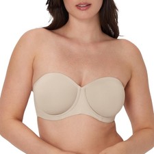 Bali Strapless Minimizer Bra, Smoothing Bra Moisture-Wicking 38DD