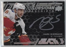 2020-21 SPx UD Black Obsidian Scripts Mark Giordano #OS-MG Auto 00oj