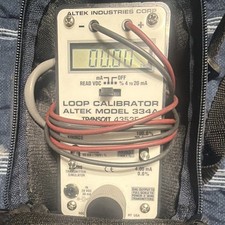 Altek Industries Corp 334A Loop Calibrator Transcat 4353E w/ Leads & Case