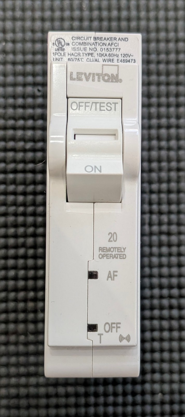 Leviton LB120-AST 2nd Gen Smart AFCI Circuit Breaker with 1-Pole 20-Amp, White
