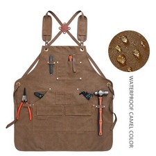 Water Resistant Work Apron with Thick Canvas for Craftsmen and Gardeners