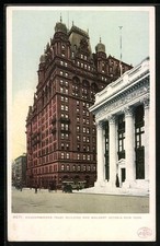 New York, NY, Knickerbocker Trust Building and Waldorf Astoria, Postcard
