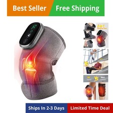 Heated Knee Massager Shoulder Heating Pads Elbow Brace 3 in 1 with Vibration,...
