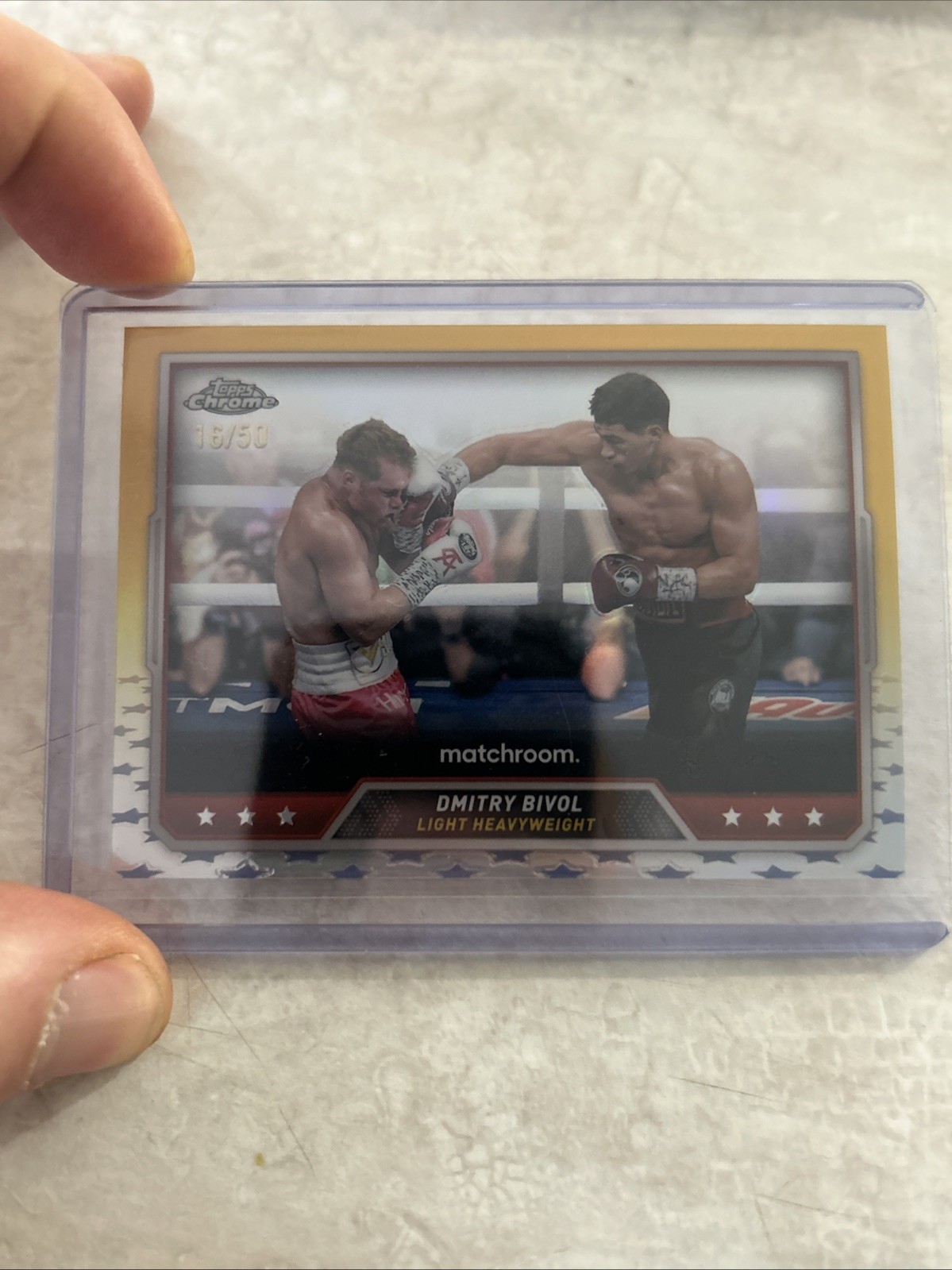 2024 Topps Chrome Boxing DMITRY BIVOL #43 Gold Refractor /50