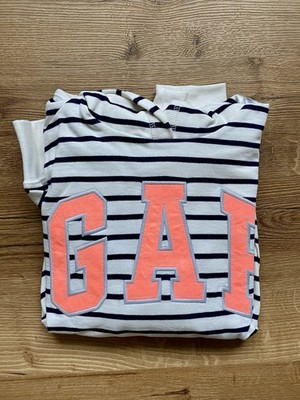 GAP Kapuzen Pullover 164/176 blau weiß gestreift Neu Etikett
