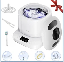 Ultrasonic Jewelry Cleaner Machine with U-V Light, Detachable Retainer Cleaner