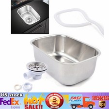 Small Stainless Steel Narrow Rectangle Undermount Sink Compact Bar Sink Kitchen