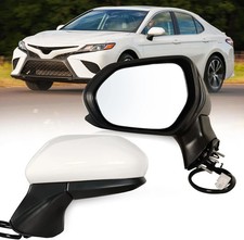 Left Driver side Mirror Fits 2018-2024 Toyota Camry with Power L-3PINS, White
