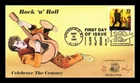 US COVER ROCK N ROLL MUSIC 1950S CELEBRATE CENTURY FDC PUGH HAND PAINTED