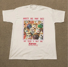 Anxiety Has Many Faces Xanax T-Shirt Gift For fan S to 5XL