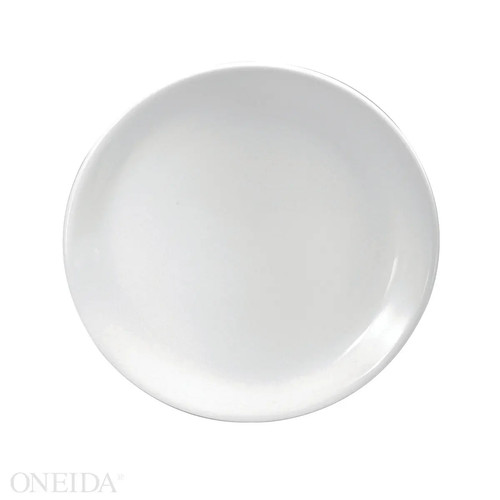 Oneida F8000000139C Buffalo Bright White Ware 9" Porcelain Coupe Plate - 2 Doz - 第 1/1 張圖片