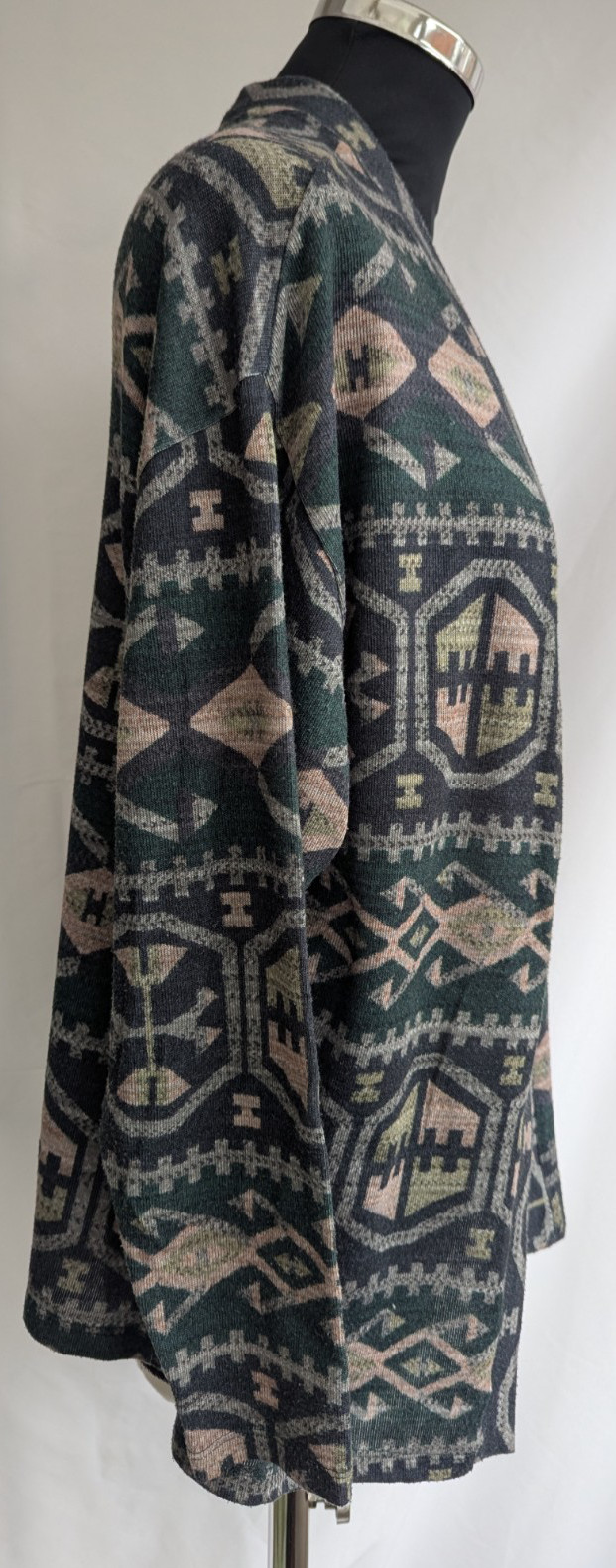 Pull & Bear Green Geometric Pattern Lightweight O… - image 7