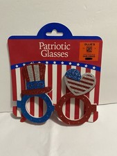 Patriotic Glasses Glitter Party Sunglasses Frames Novelty 4th of July New