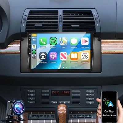 2+64GB Android 15 Car Stereo Carplay GPS Radio + Camera for BMW E38 E39 E53 X5