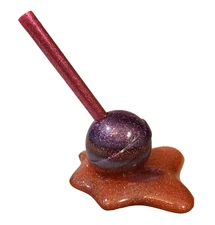 Lollipop Modern Pop Art Resin Epoxy Purple Orange Sparkle Decor Ring Holder Fall
