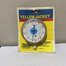 YELLOW JACKET 49051 High Side Gauge, 2 1/2 in Dia, Red 809K28