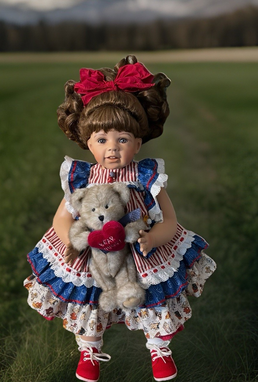 Master Piece Porcelain Doll &ldquo;Lollipop&rdquo;LE 111/600, 2003, 25in By Monica Levenig