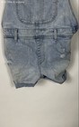 Old Navy Women's Light Wash Distressed Denim Overalls Shortalls Cuffed Sz M — photo 4