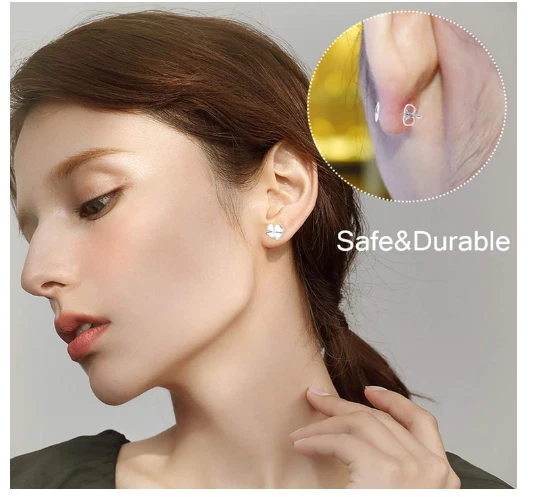 450 PIEZAS Poste de Pendiente Almohadilla Plana de Acero Inoxidable, Mariposa y Goma Bala Earri Foto 4 de 4