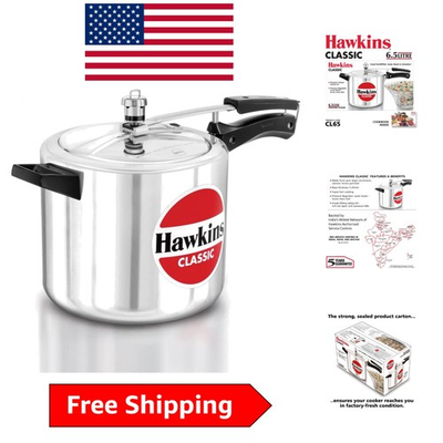 #ad 6.5L Classic Silver Pressure Cooker Elegant Design for Quick Family Meals $115.99