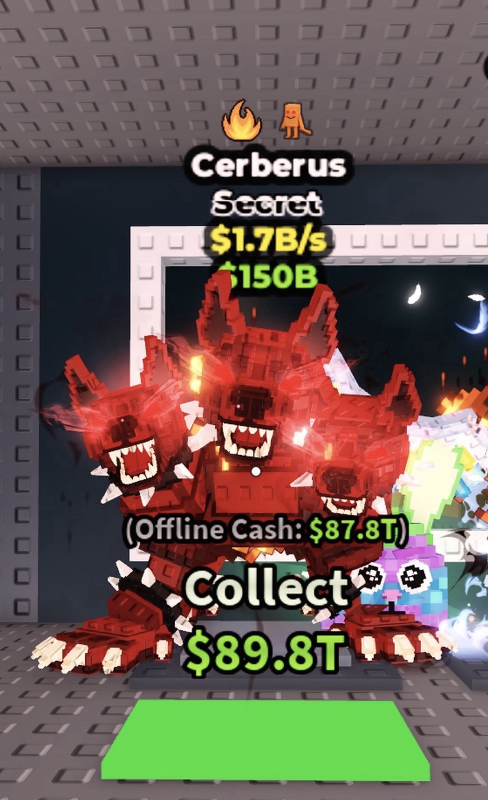 Cerberus 1.7B Per Sec, Fire And Zombie Trait, Steal A Brainrot