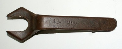 46 MPO Single Open End Wrench Tool 1-7/8'' Opening Old Antique Unique Odd Orphan