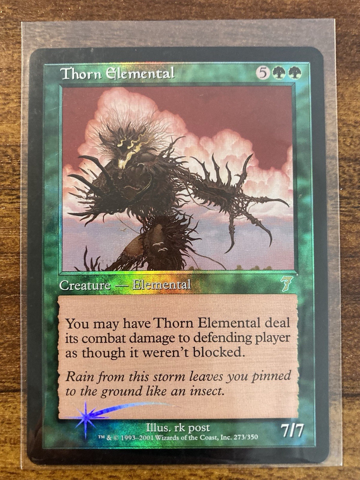 MTG✨THORN ELEMENTAL FOIL✨7th Edition NM/M RARE Creature 2001 rk Post UNPLAYED !