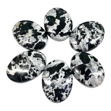 6 Pcs Natural Buffalo Jasper 30-33mm Loose Pendant Size Cabochon Gemstones Lot