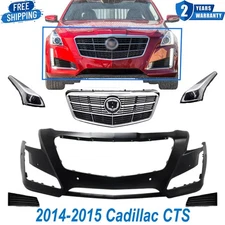 Front Bumper Cover Fascia & Grille Assembly For 2014-2015 Cadillac CTS