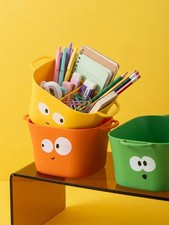Cute Storage Basket Dopamine Color Organizer Box Big Eye Design Home Decor