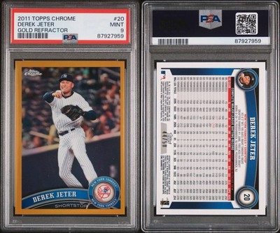 2011 Topps Chrome Derek Jeter Gold Refractor /50 PSA 9 #20