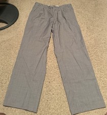 Canali Gray 100% Pure Wool Pleated Dress Pant...