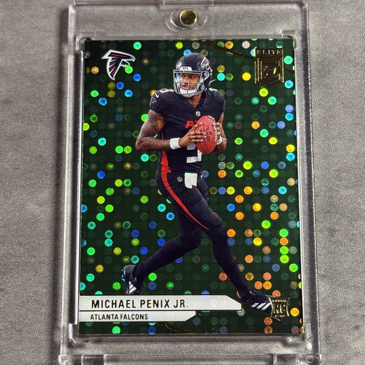 Michael Penix Jr. 2024 Panini Donruss Elite #125 Green Disco (RC) Rookie