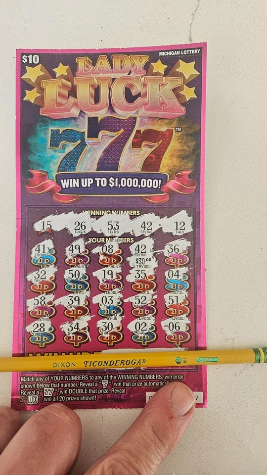 Boleto de lotería rascador ganador de Michigan Foto 2 de 2