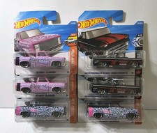 Hot Wheels 83 Chevy Silverado Pink Black Custom 62 Chevy Pickup Short Card Hot Wheels 83 Chevy Silverado Pink Black Custom 62 Chevy Pickup Short Card